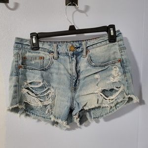 Distressed Denim Shorts